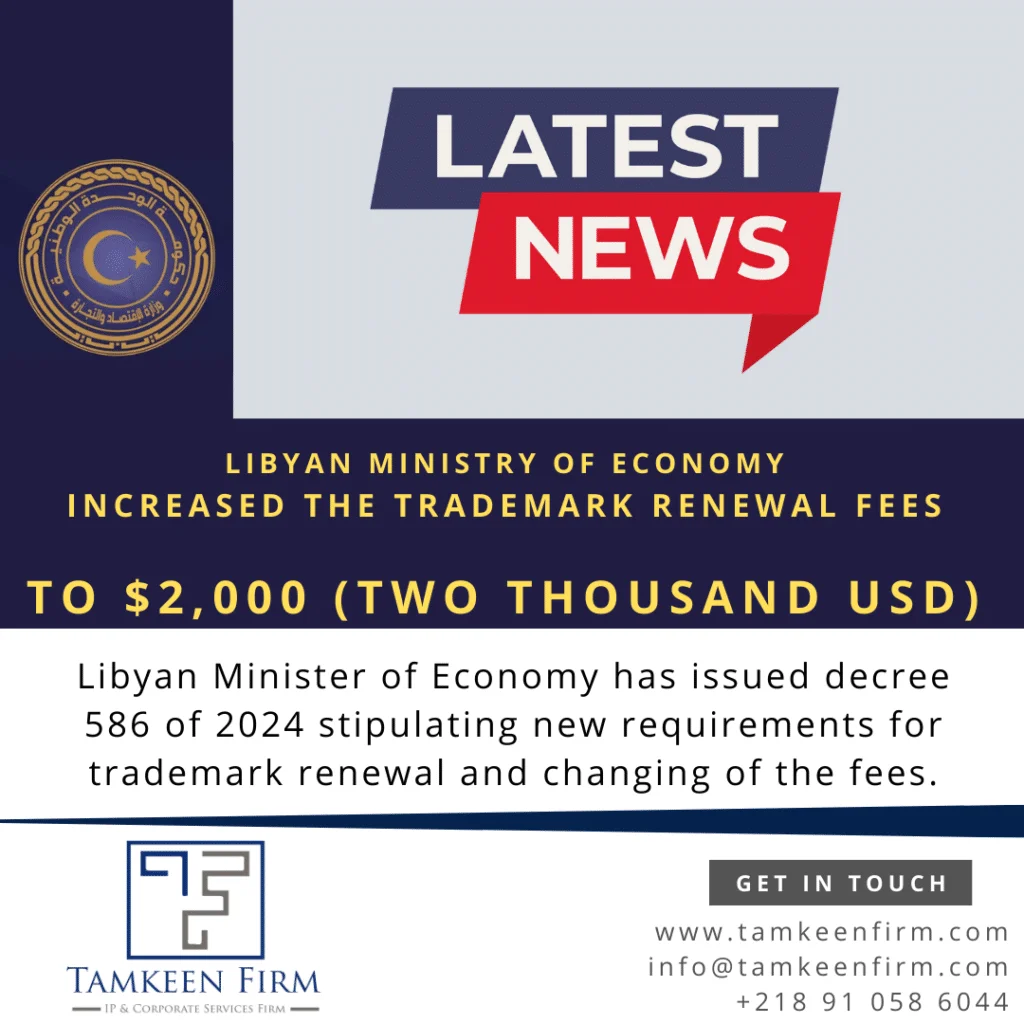 trademark renewal libya